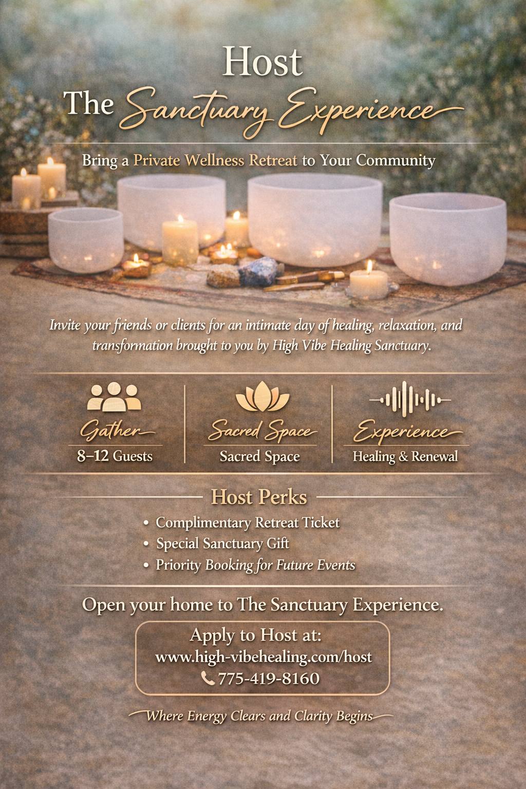 SANCTUARY EXPERIENCES - High-Vibe Healing Sanctuary Experiences are created as a gentle yet powerful space to pause, reset, and reconnect.